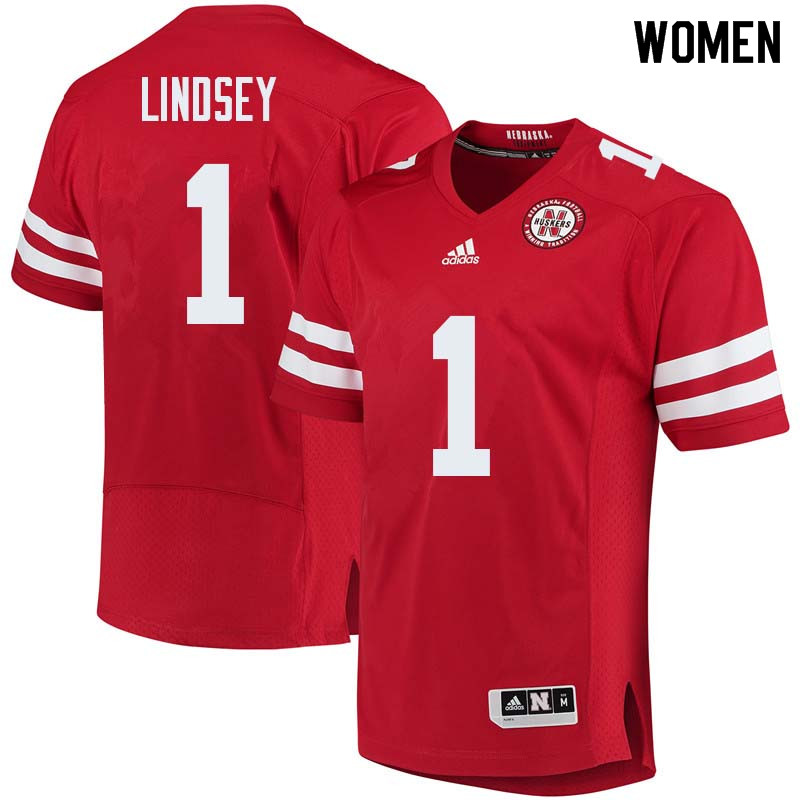 Women #1 Tyjon Lindsey Nebraska Cornhuskers College Football Jerseys Sale-Red